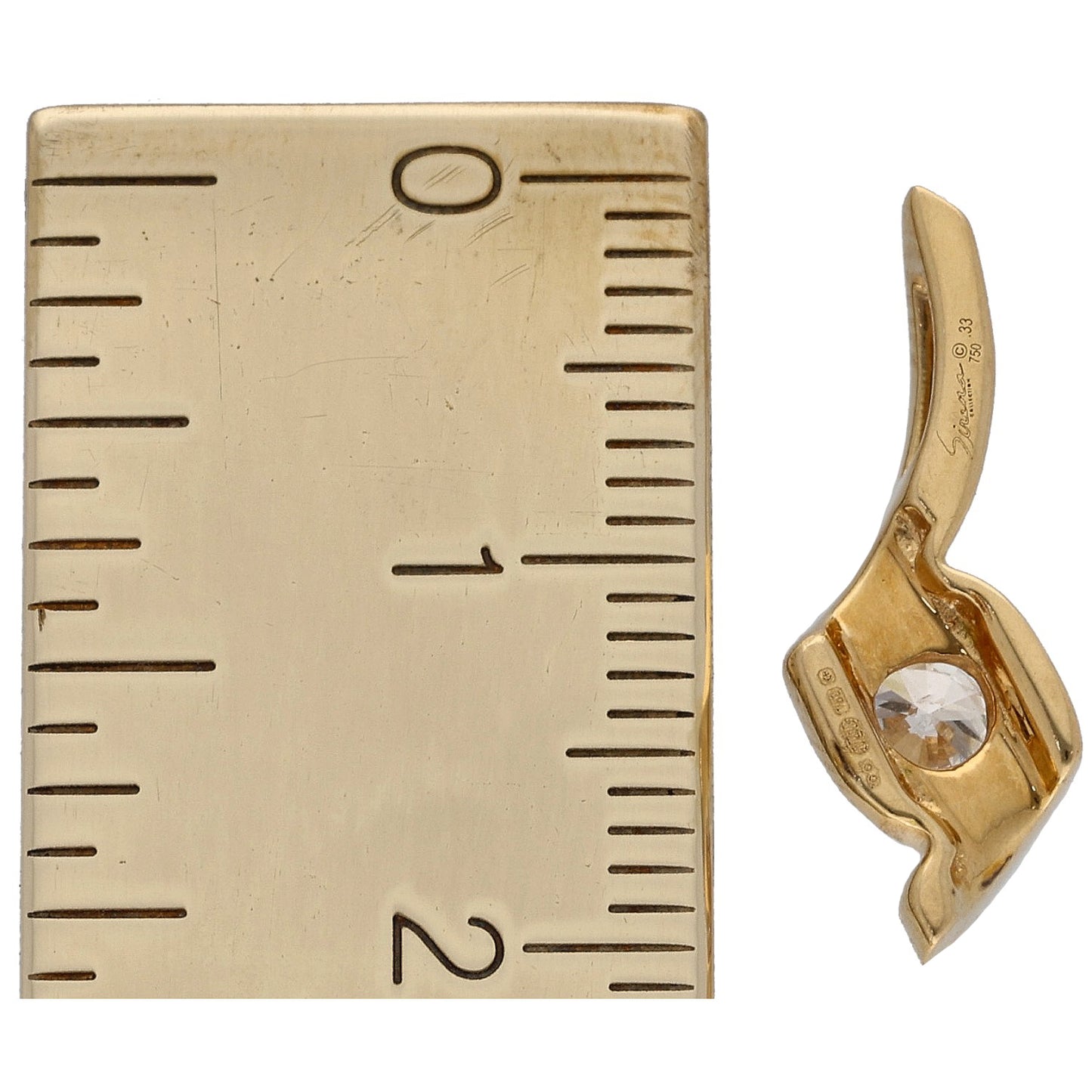 18ct Gold 0.33ct Diamond Solitaire Pendant