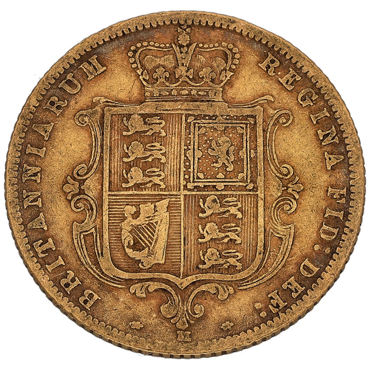 22ct Gold Queen Victoria Half Sovereign Coin 1873