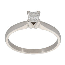 Load image into Gallery viewer, Platinum 0.41ct Diamond Solitaire Ring Size Q
