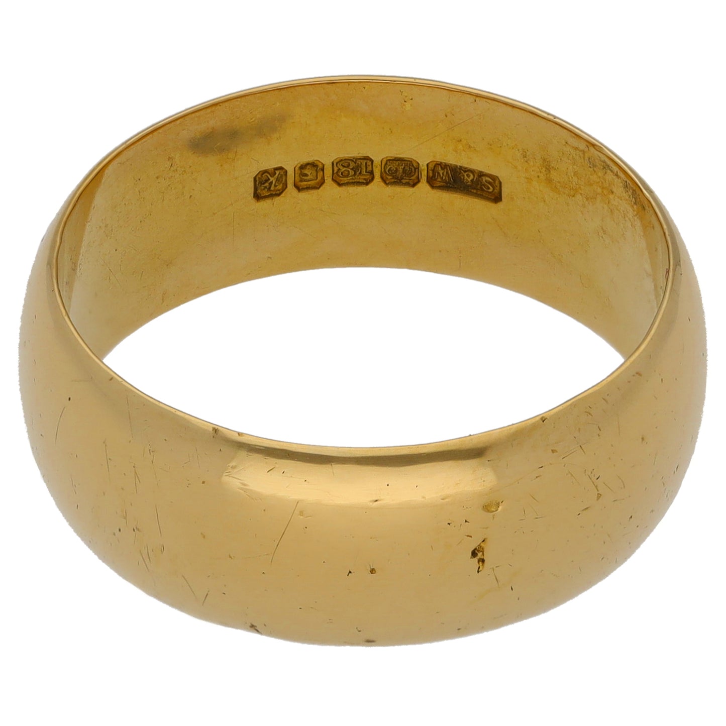18ct Gold Plain Wedding Ring Size Q
