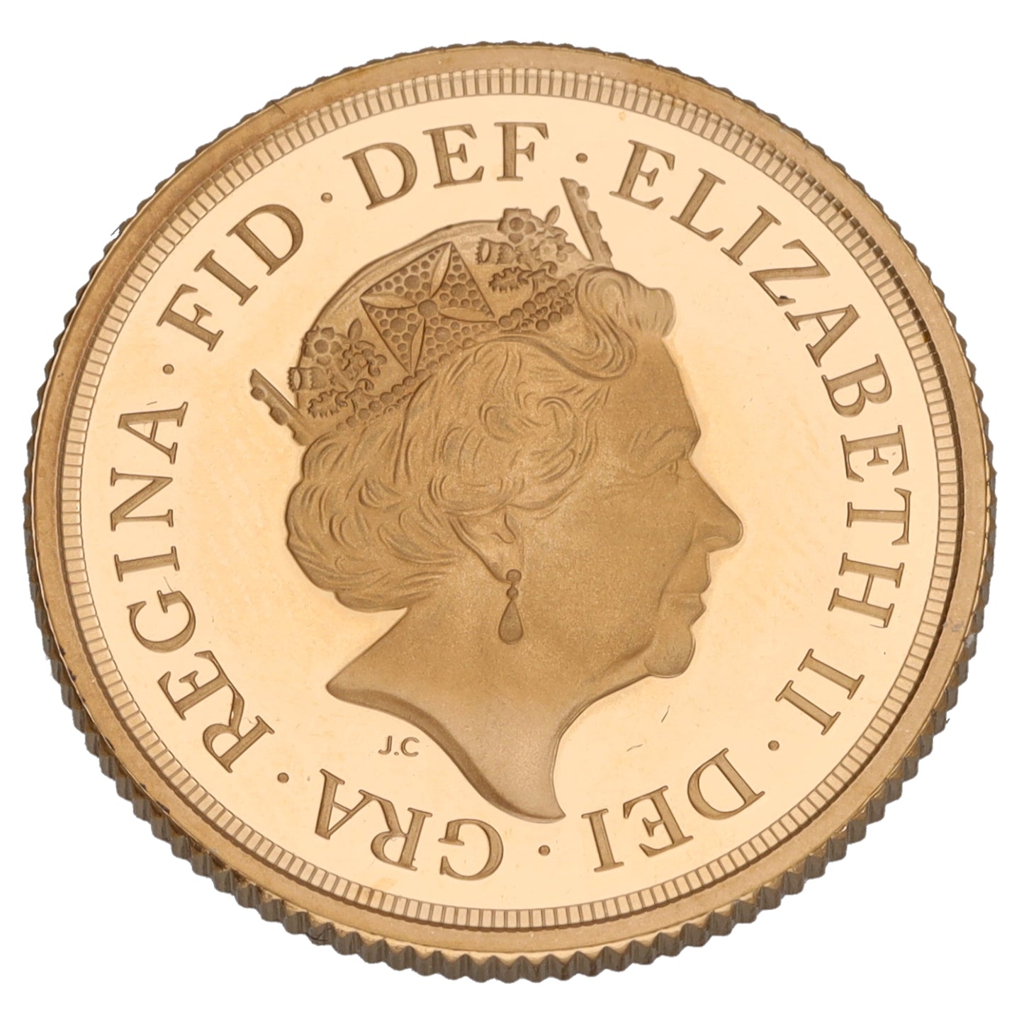 22ct Gold Queen Elizabeth II Full Sovereign Coin 2019
