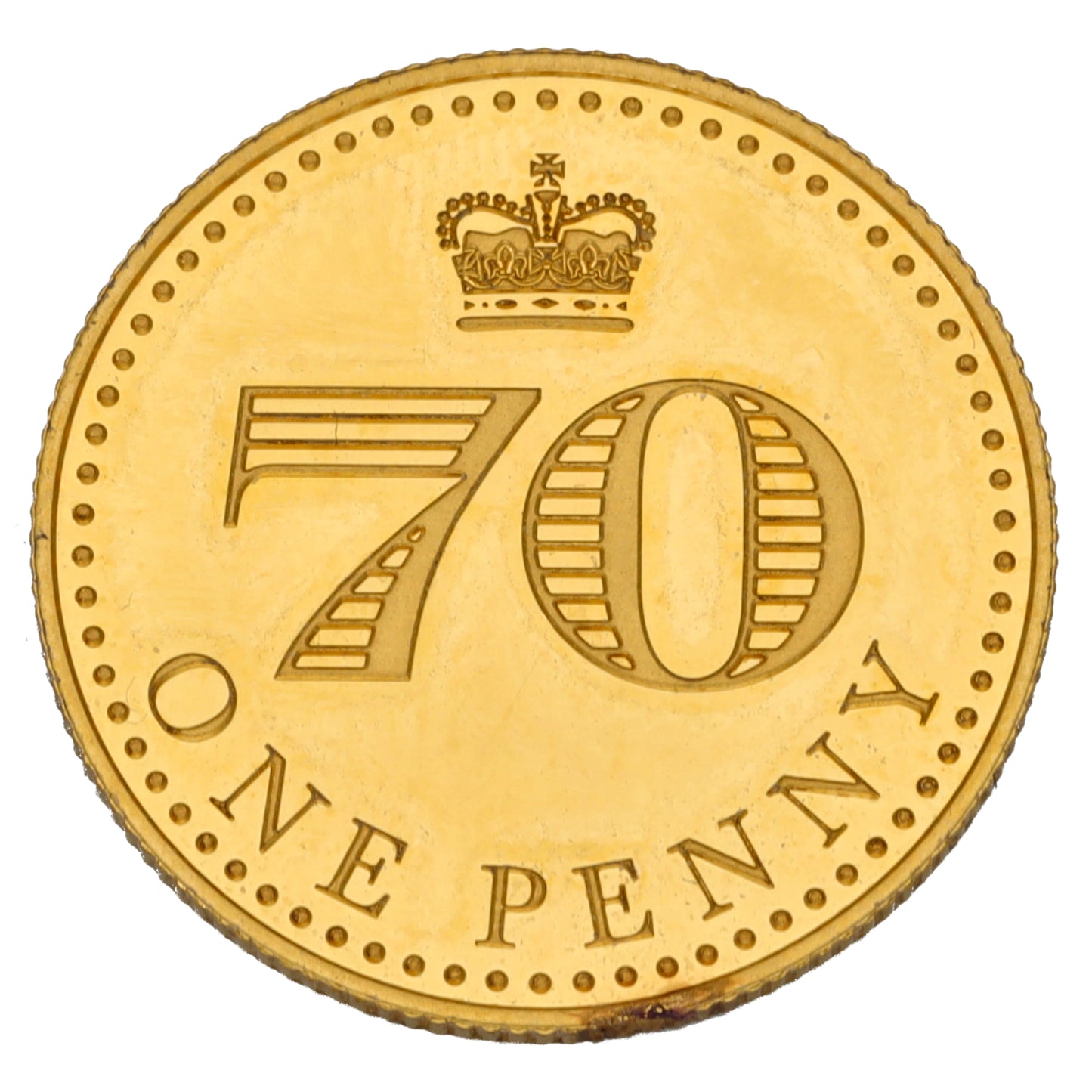 22ct Gold Queen Elizabeth II One Penny Coin 2022