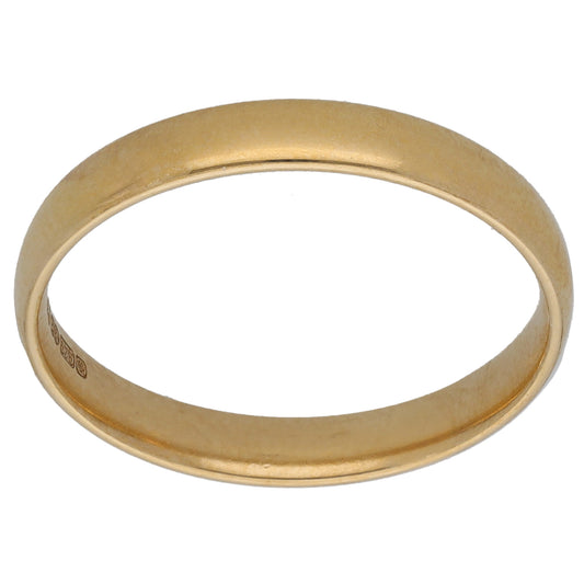 9ct Gold Plain Wedding Ring Size P