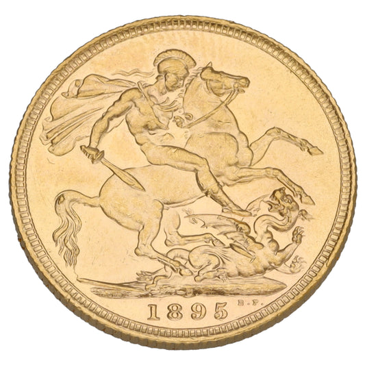22ct Gold Queen Victoria Full Sovereign Coin 1895