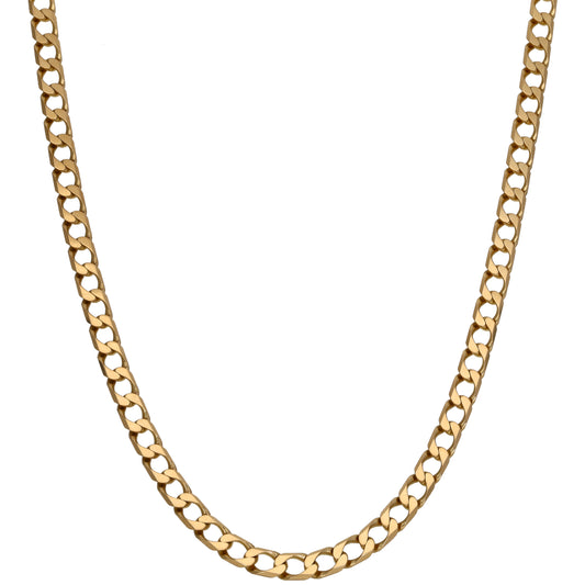 9ct Gold Curb Chain 22"