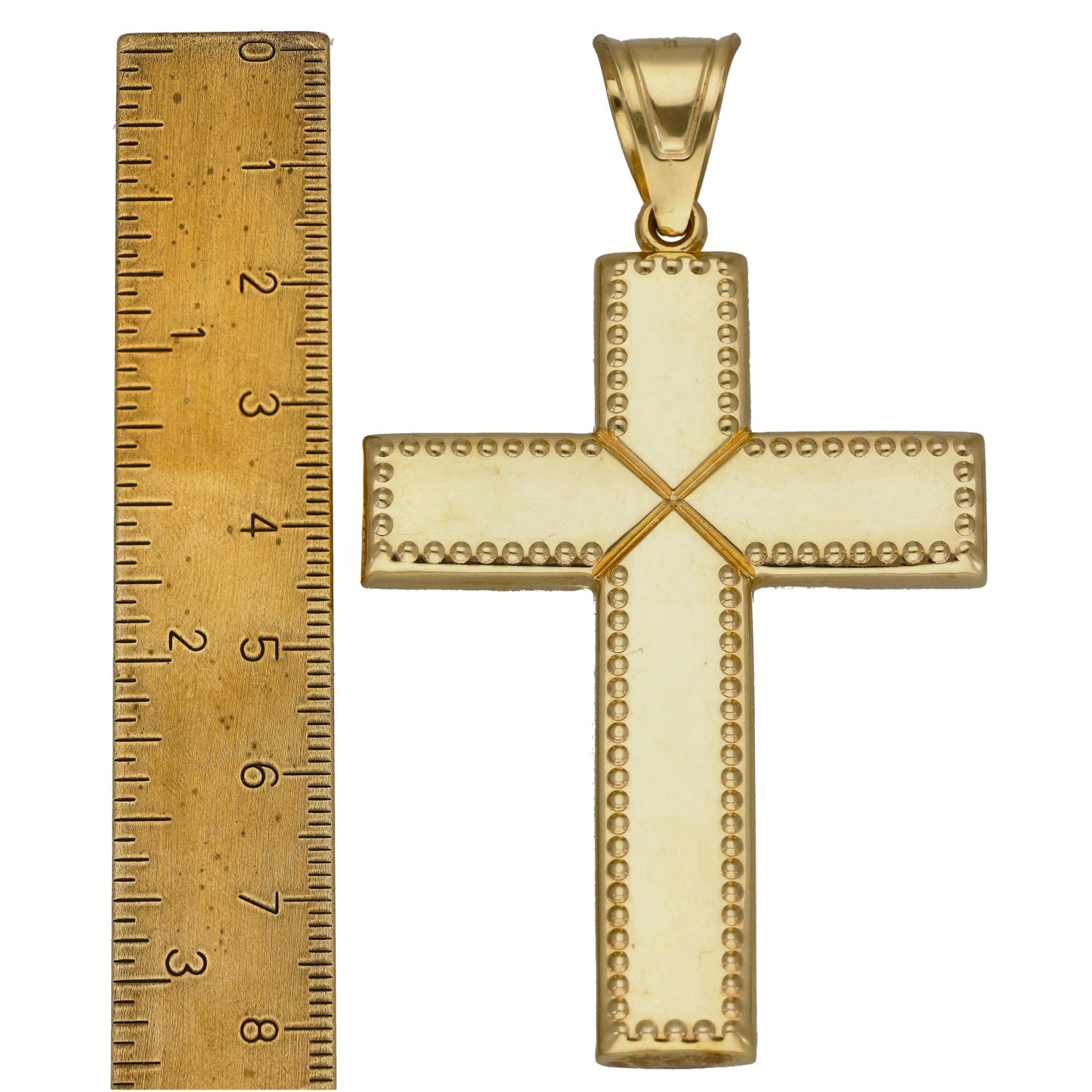 14ct Bi-Colour Gold Crucifix Pendant