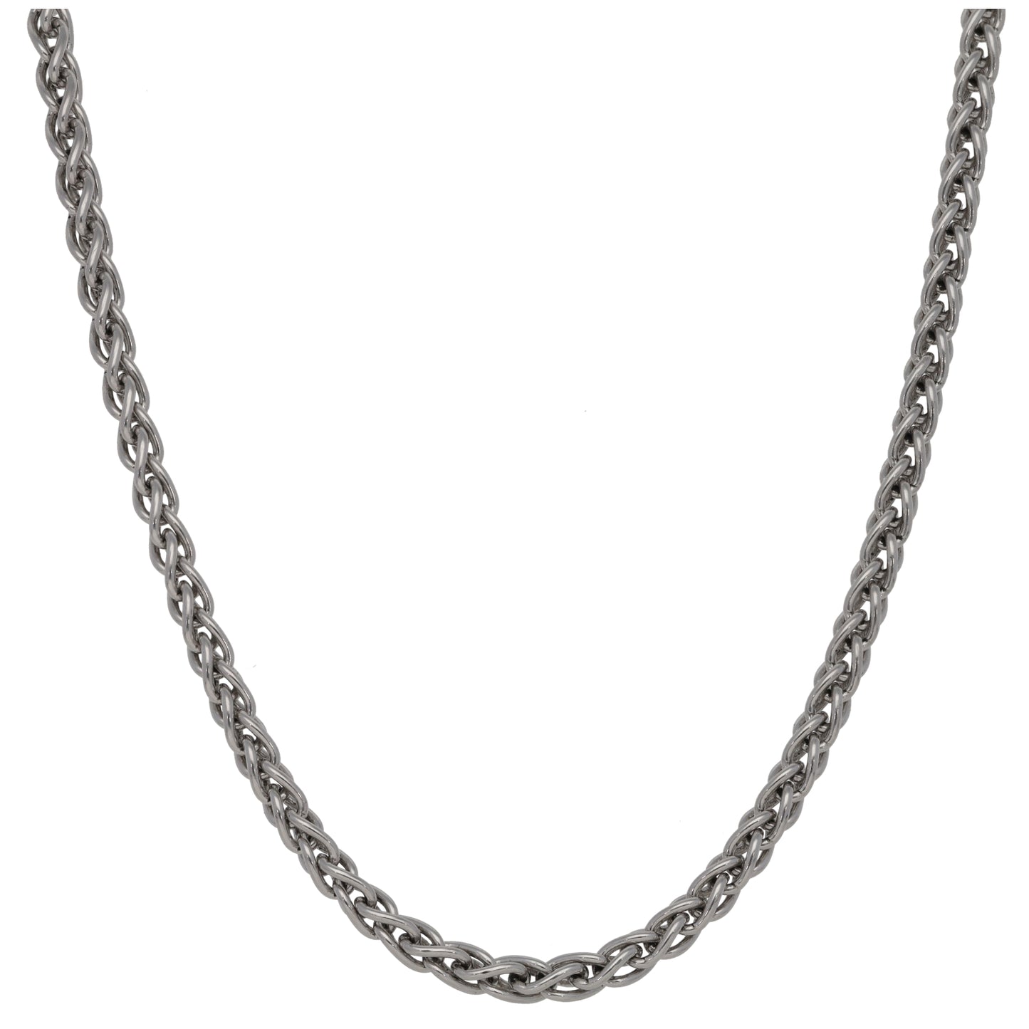 9ct White Gold Fancy Necklace 20"
