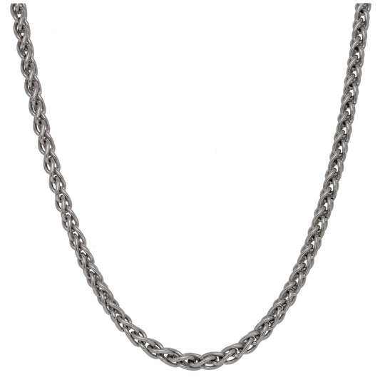 9ct White Gold Fancy Necklace 20"