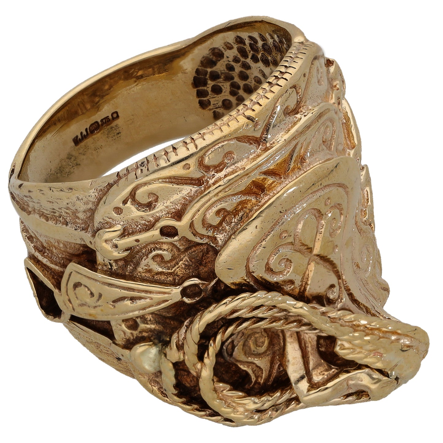 9ct Gold Saddle Ring Size T