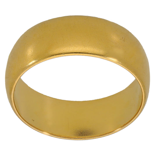 22ct Gold Plain Wedding Ring Size M