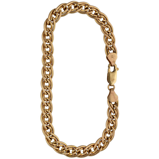 9ct Gold Double Curb Bracelet