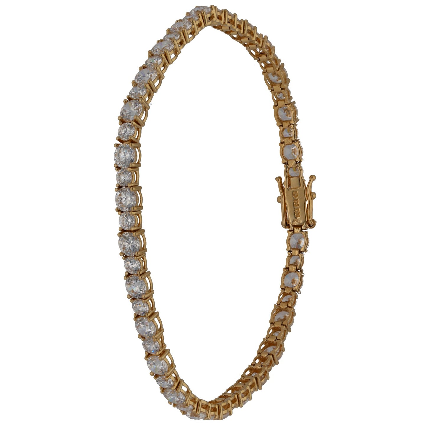 14ct Gold Cubic Zirconia Line/Tennis Bracelet