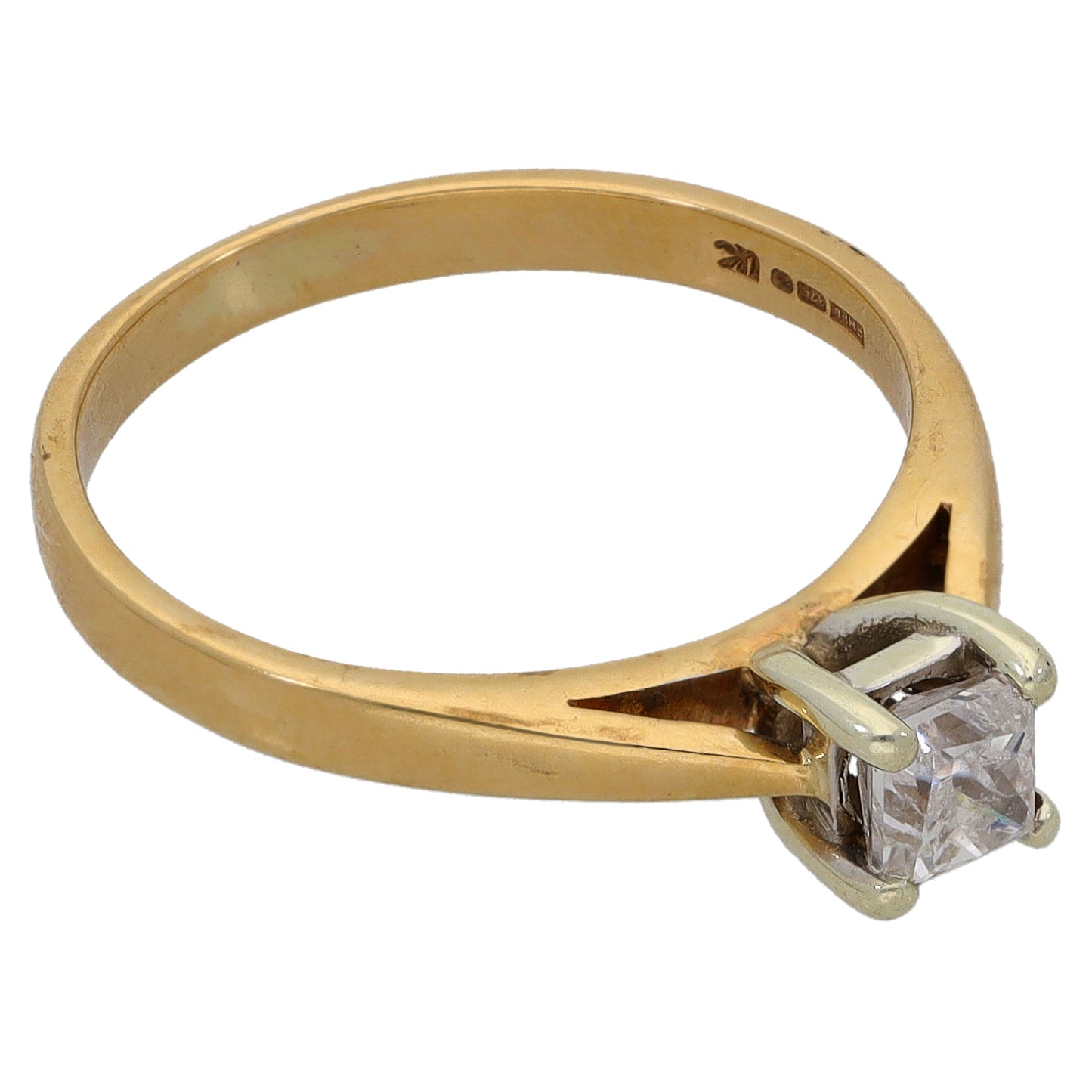 9ct Gold 0.32ct Diamond Solitaire Ring Size K