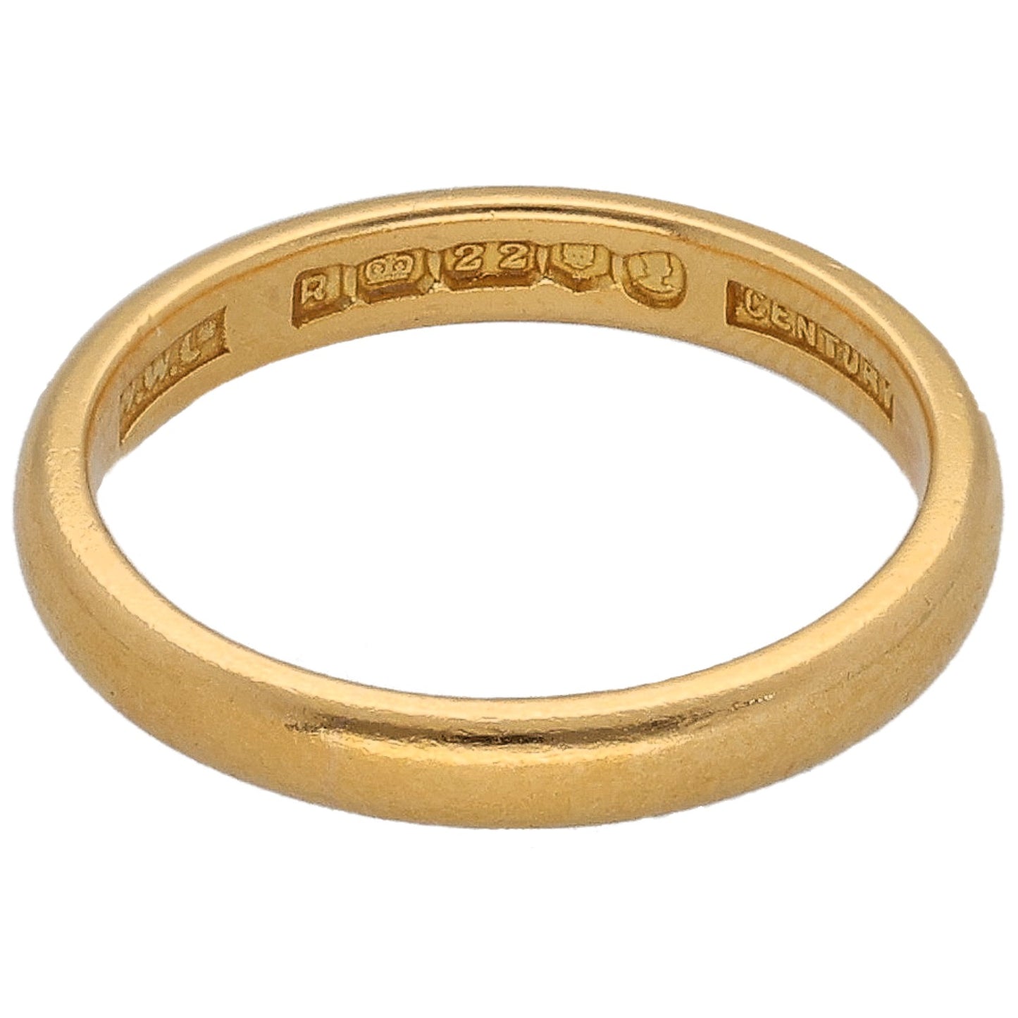 22ct Gold Plain Wedding Ring Size J