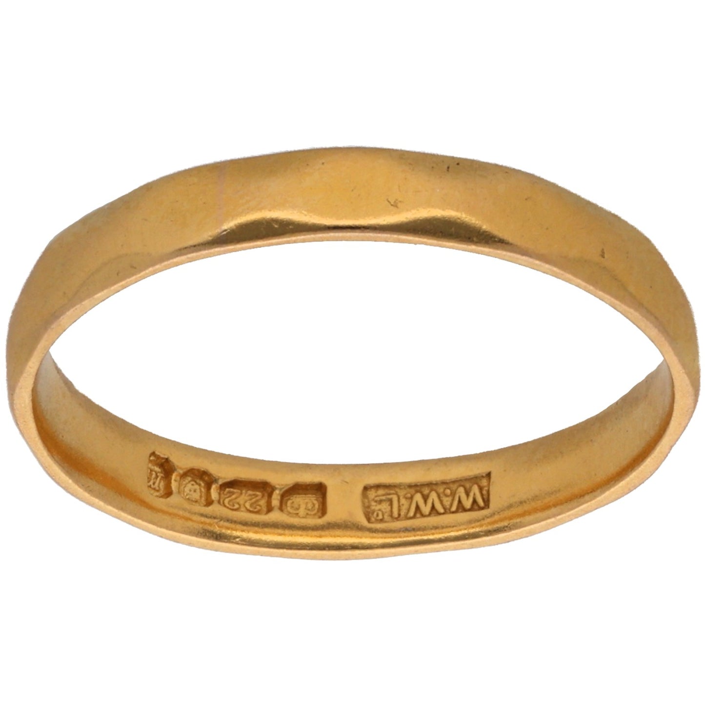 22ct Gold Plain Wedding Ring Size N