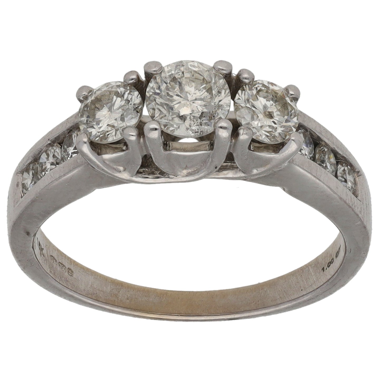 18ct White Gold 1.00ct Diamond Dress/Cocktail Ring Size M