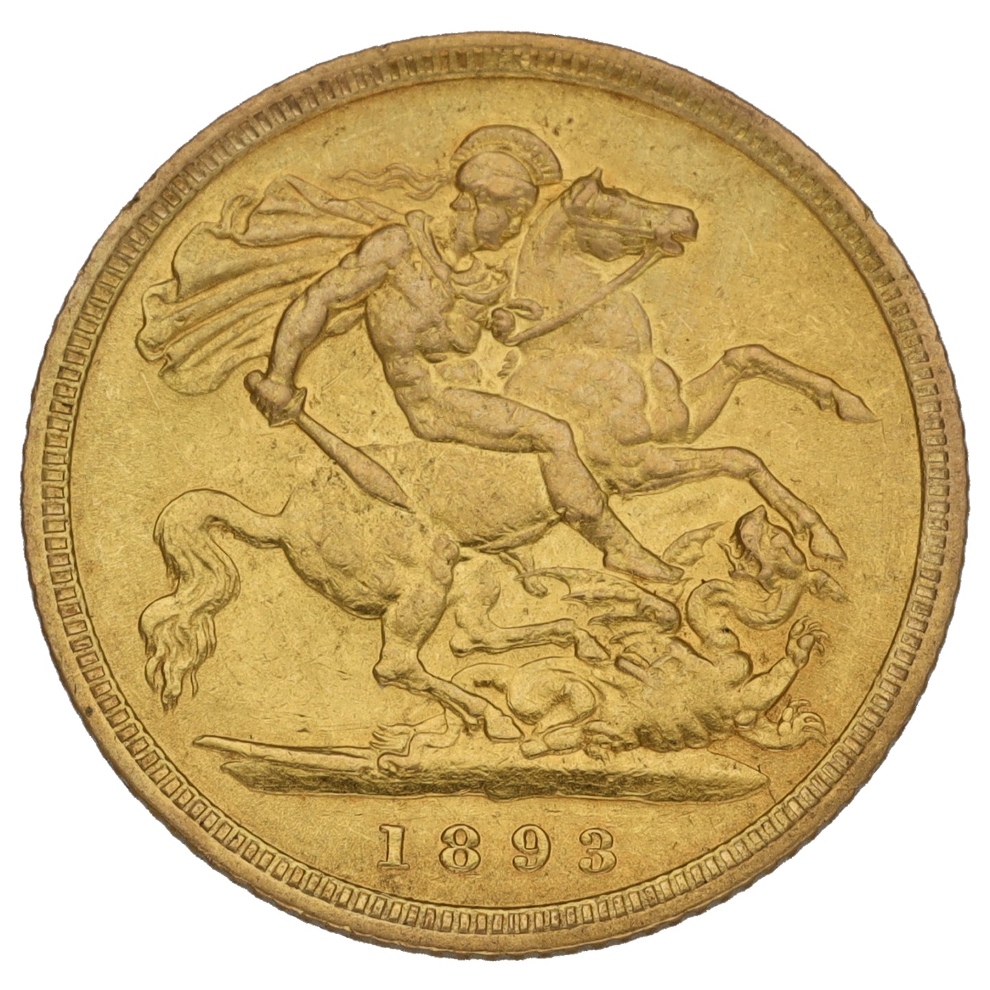 22ct Gold Queen Victoria Half Sovereign Coin 1893
