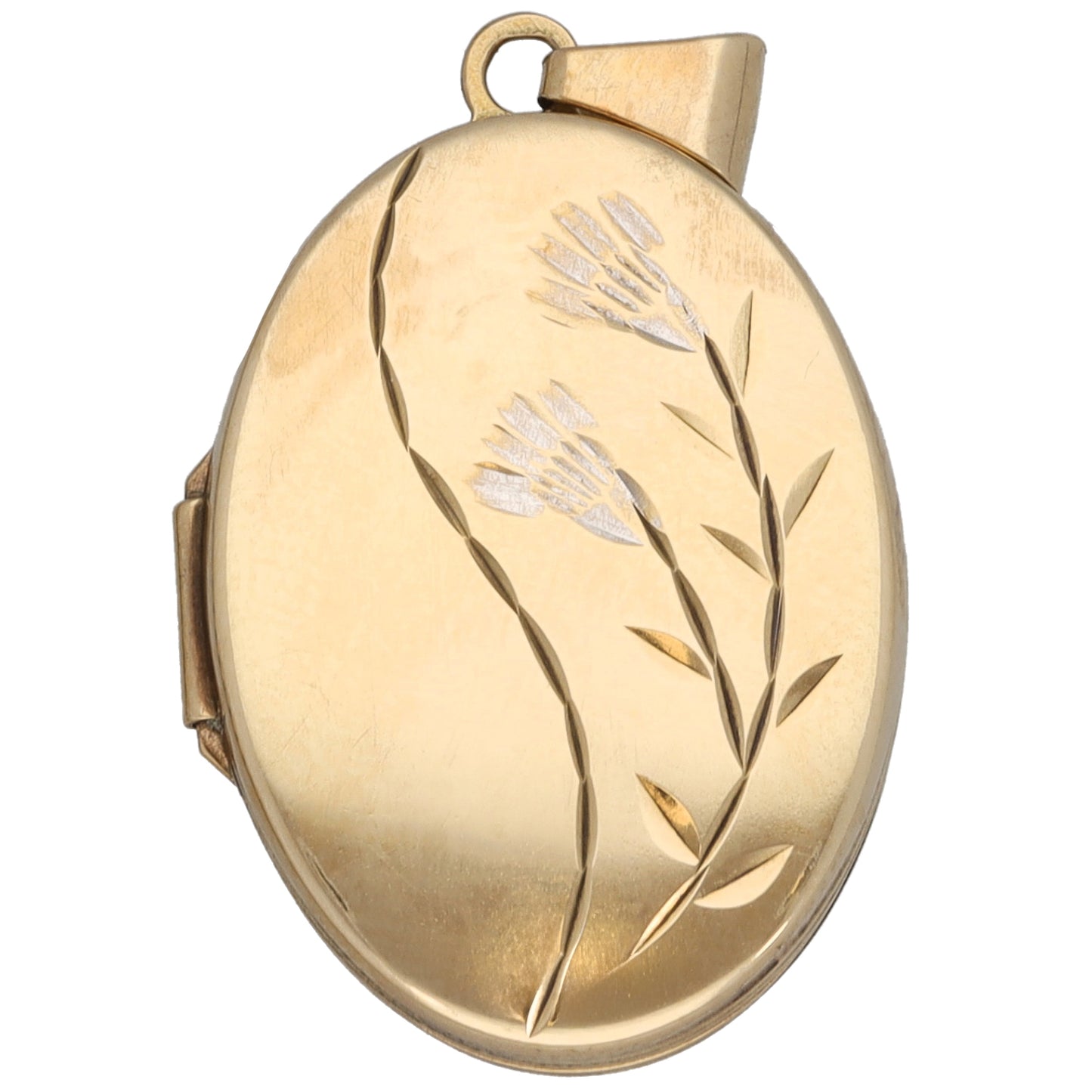 9ct Gold Patterned Locket Pendant