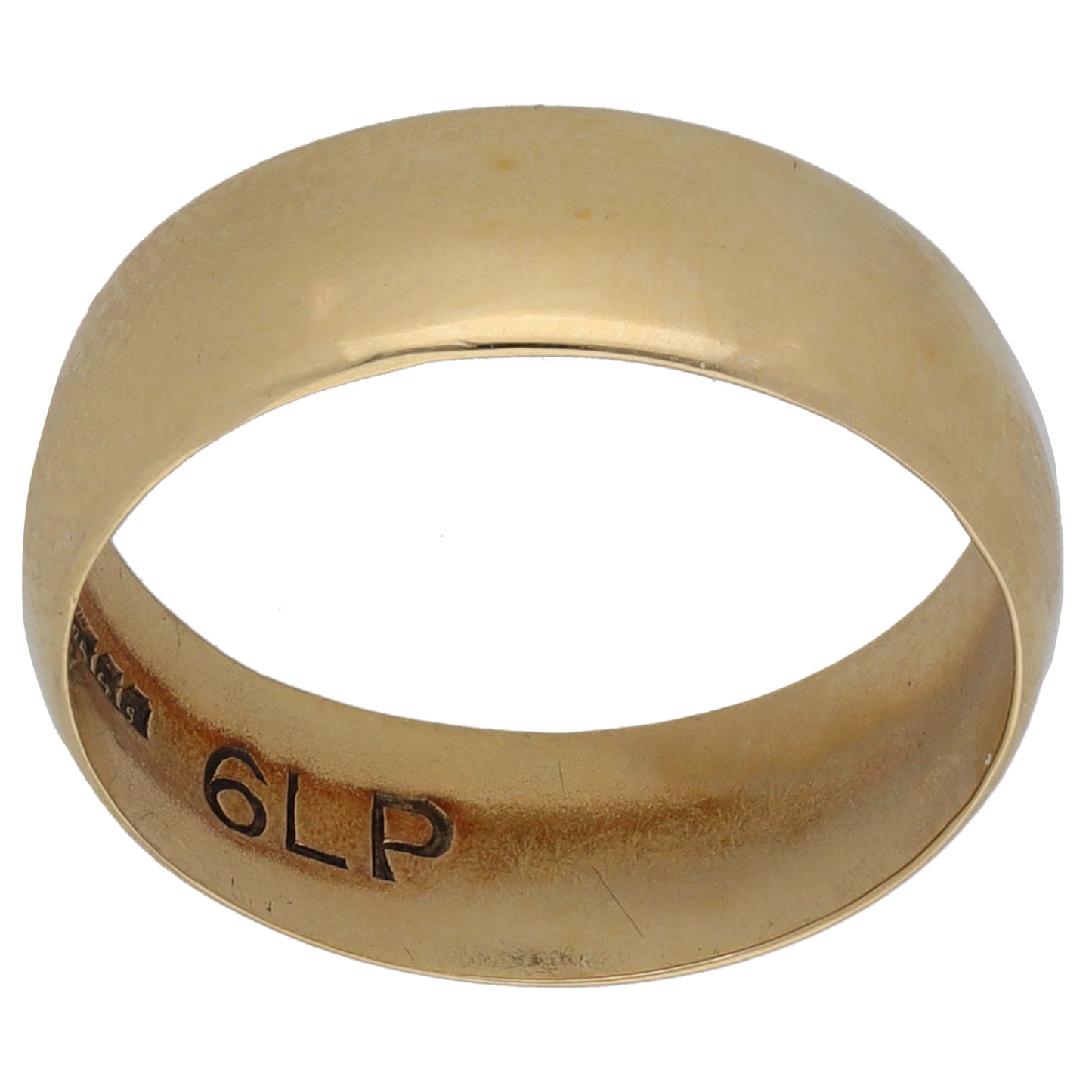 9ct Gold Plain Wedding Ring Size L