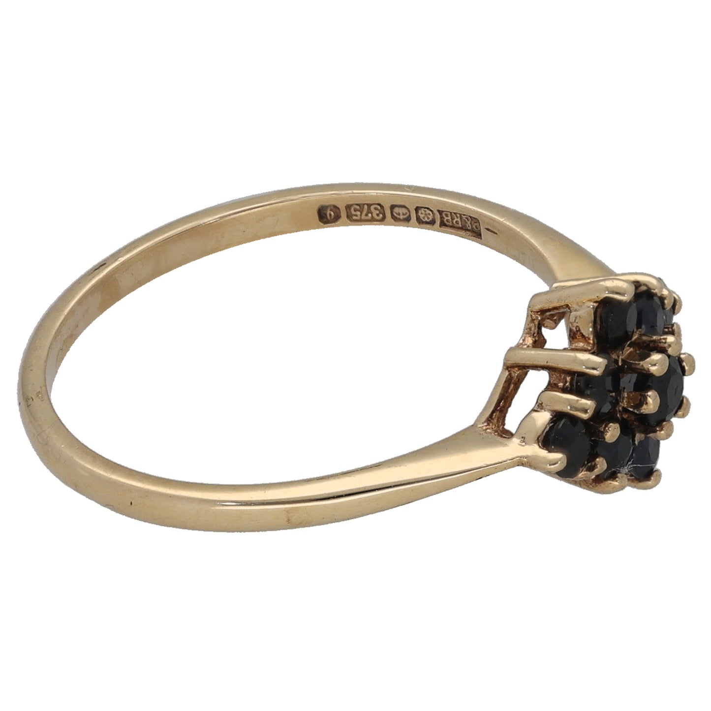 9ct Gold Sapphire Dress/Cocktail Ring Size O