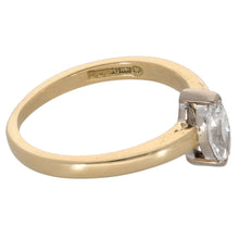 Load image into Gallery viewer, 18ct Gold 0.37ct Diamond Solitaire Ring Size L
