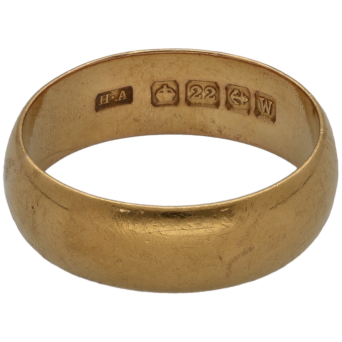 22ct Gold Plain Wedding Ring Size R