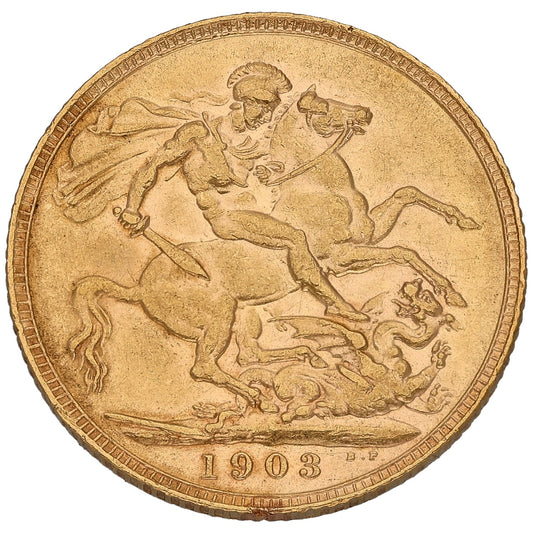 22ct Gold King Edward VII Full Sovereign Coin 1903