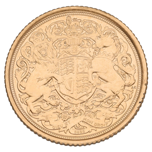 22ct Gold King Charles III Half Sovereign Coin 2022