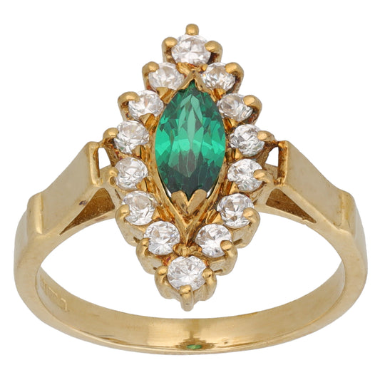 9ct Gold Imitation Dress/Cocktail Ring Size P