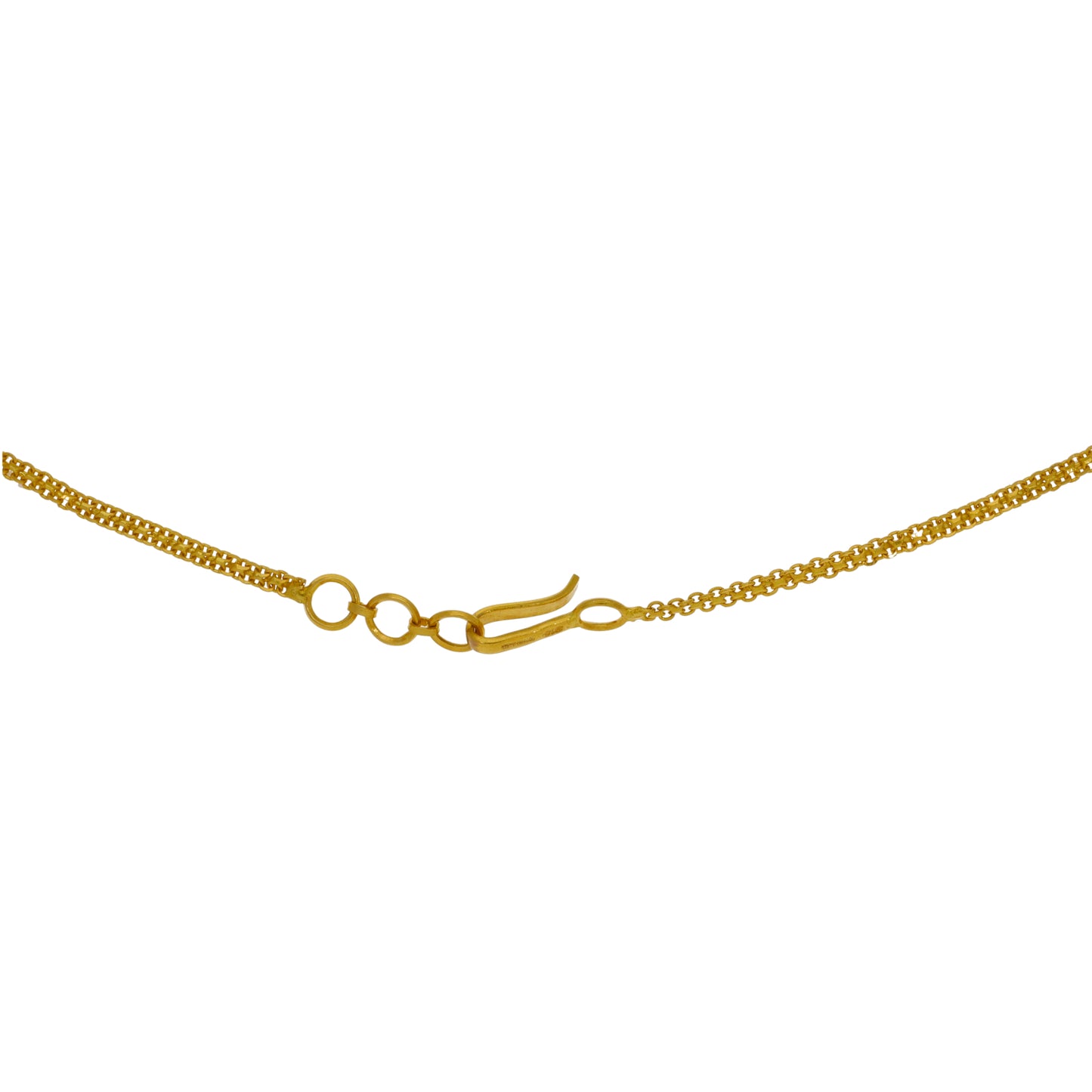 22ct Bi-Colour Gold Fancy Necklace 18"