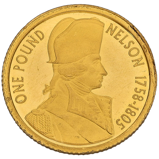 22ct Gold Nelson 1758-1805 One Pound Coin 2005