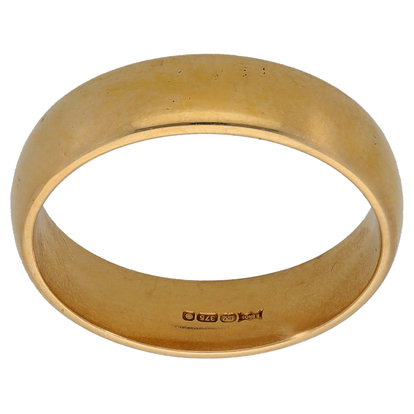 9ct Gold Plain Wedding Ring Size O