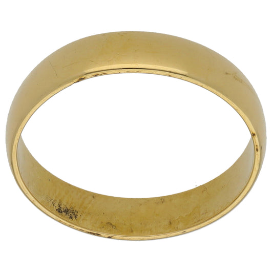 18ct Gold Plain Wedding Ring Size L