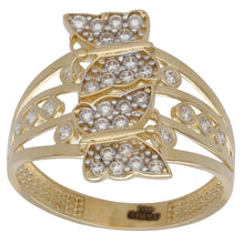 Load image into Gallery viewer, New 14ct Gold Cubic Zirconia Butterfly Ring
