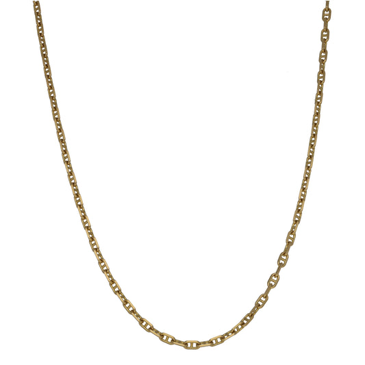 9ct gold fancy chain necklace with small linked links