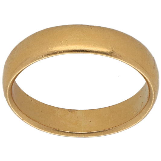 22ct Gold Plain Wedding Ring Size K