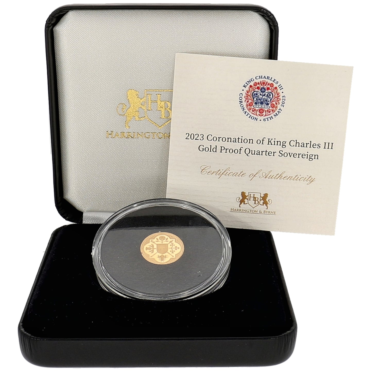 22ct Gold Coronation Of King Charles III Quarter Sovereign Coin 2023