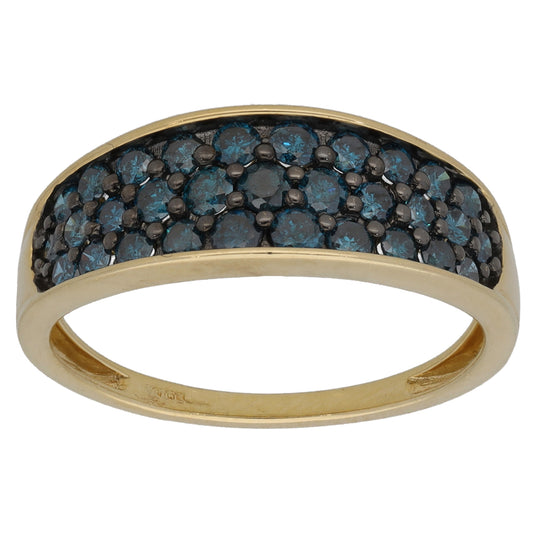 9ct Gold 0.62ct Diamond Dress/Cocktail Ring Size Q