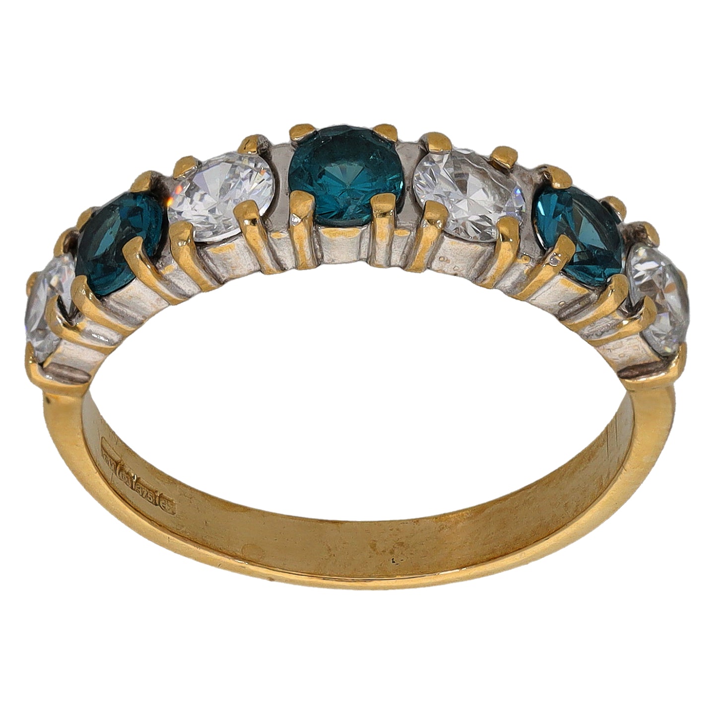9ct Gold Imitation Half Eternity Ring Size O