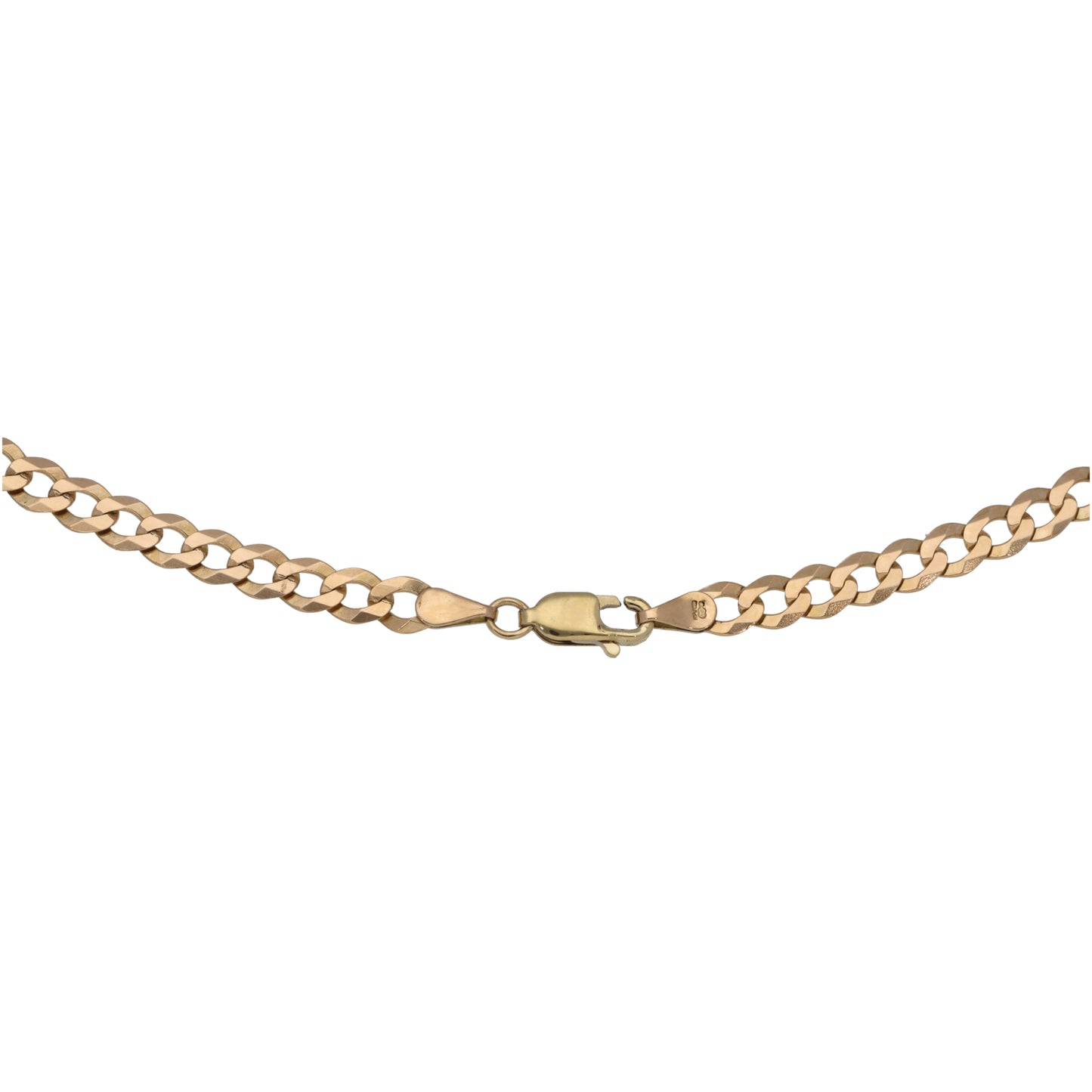 9ct Gold Curb Chain 18"