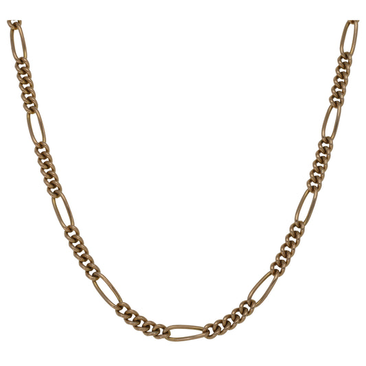 9ct Gold Figaro Chain 18"