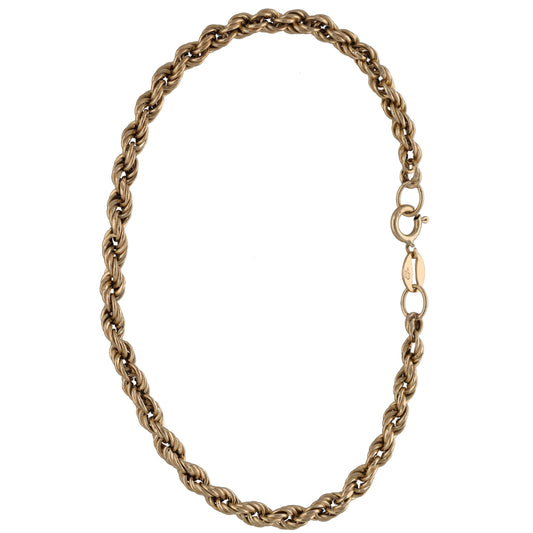 9ct Gold Rope Bracelet