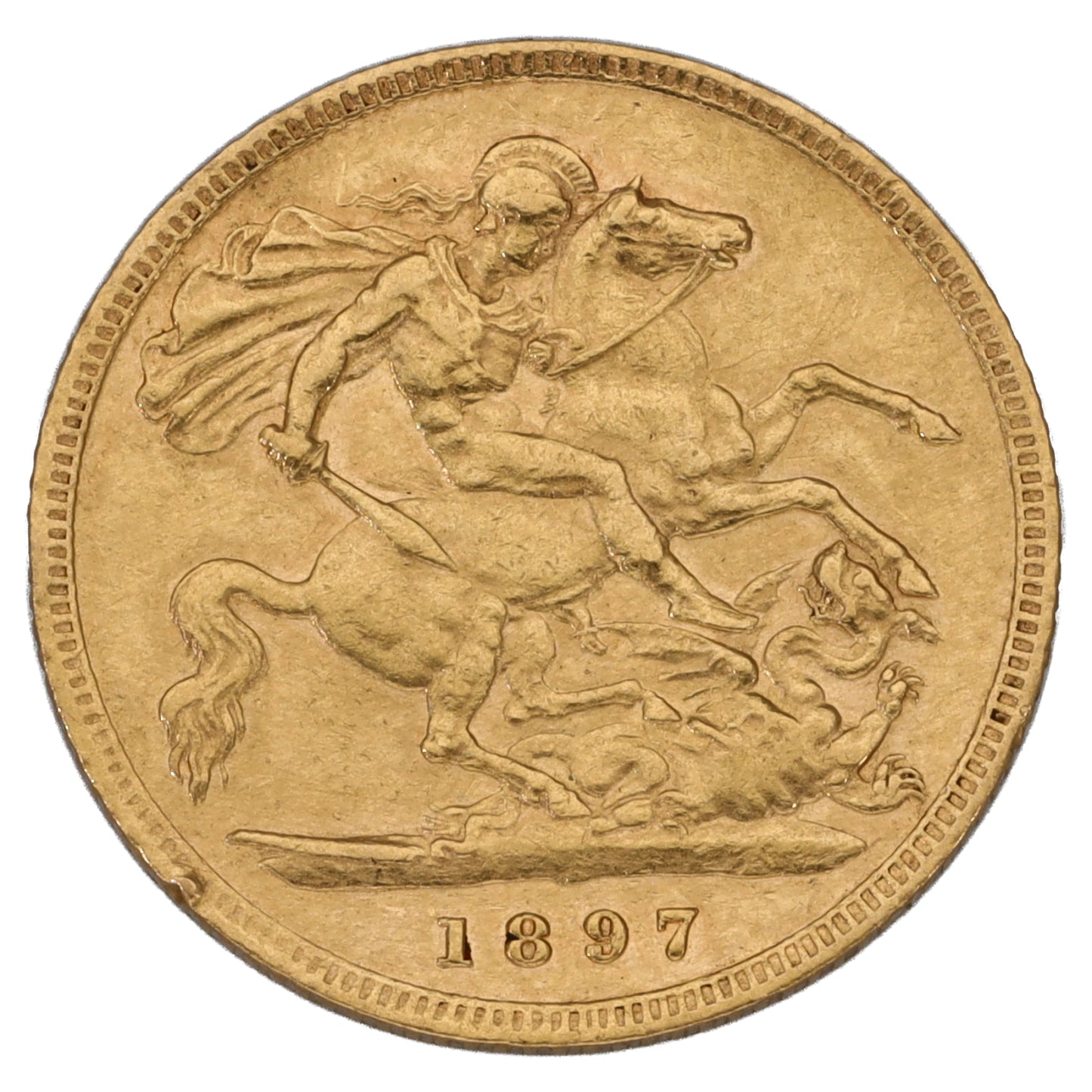 22ct Gold Queen Victoria Half Sovereign Coin 1897