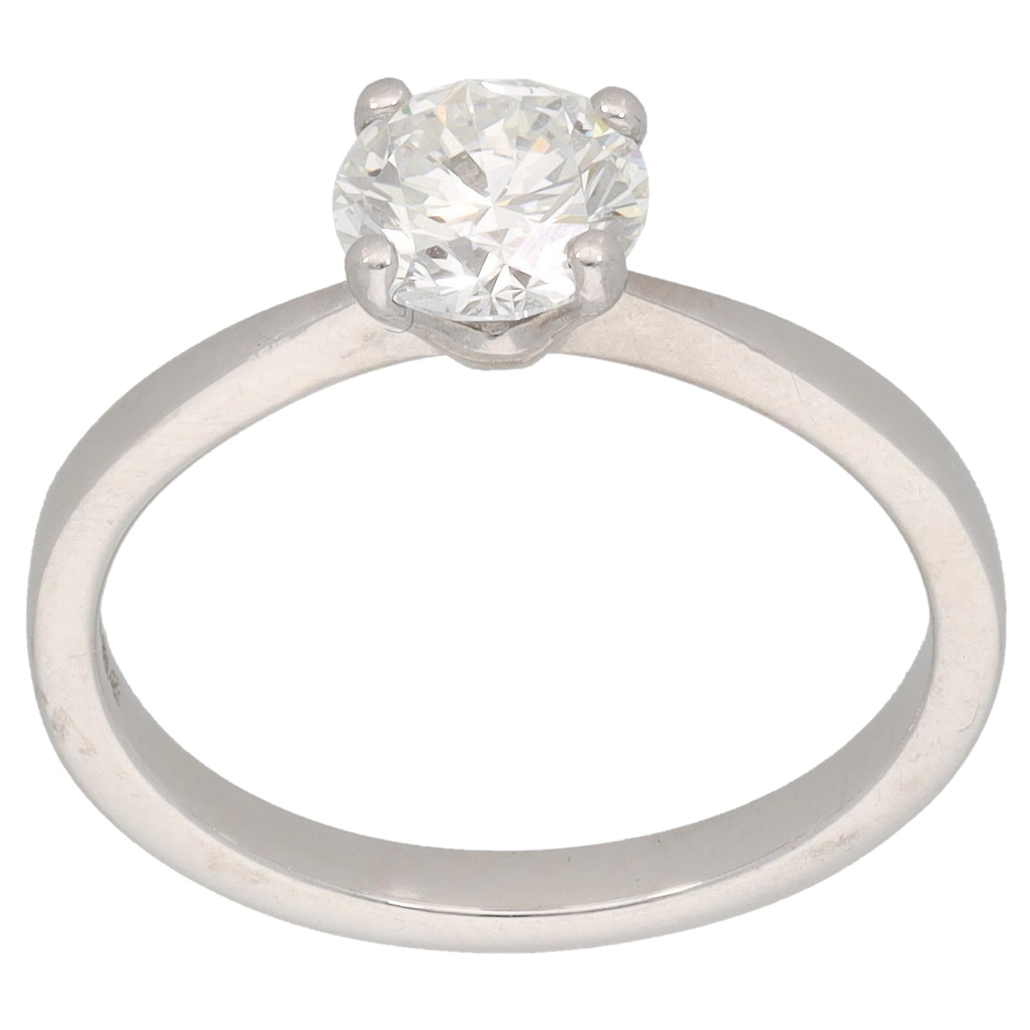 18ct White Gold 0.75ct Diamond Solitaire Ring Size K