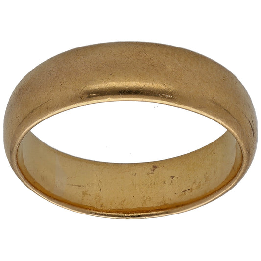 22ct Gold Plain Wedding Ring Size K
