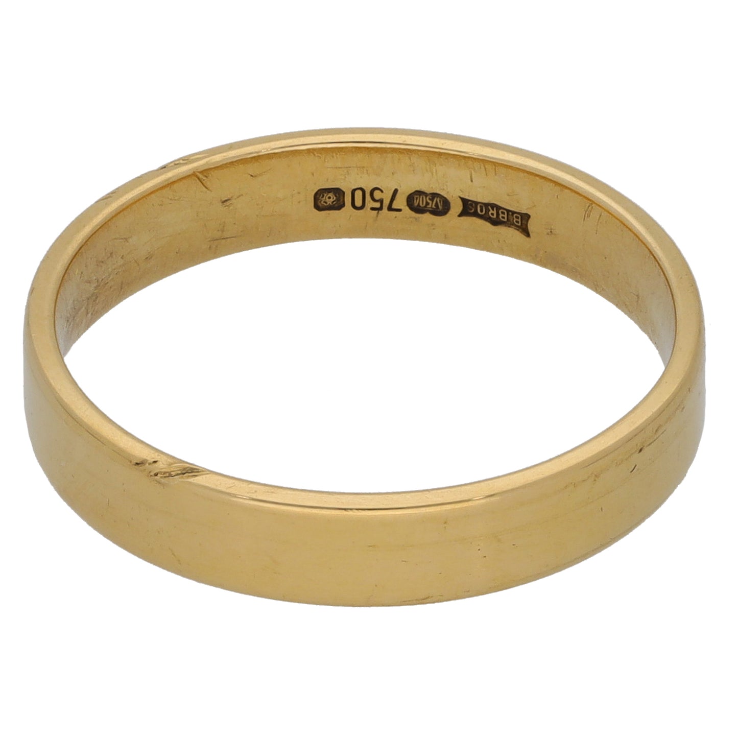 18ct Gold Plain Wedding Ring Size N
