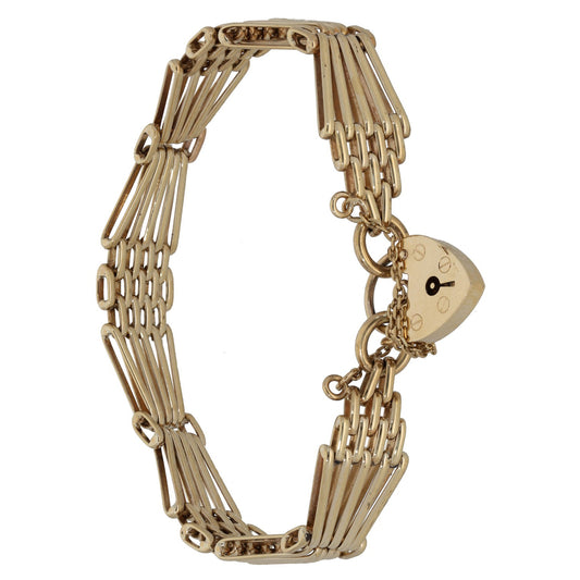 9ct Gold Gate Bracelet