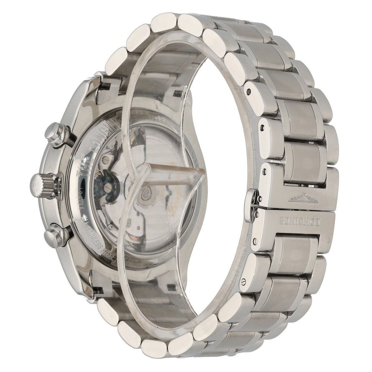 Longines Master Collection L2.673.4,  on stainless steel bracelet and case with open caseback