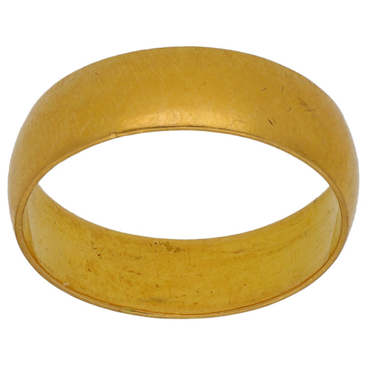 22ct Gold Plain Wedding Ring Size V