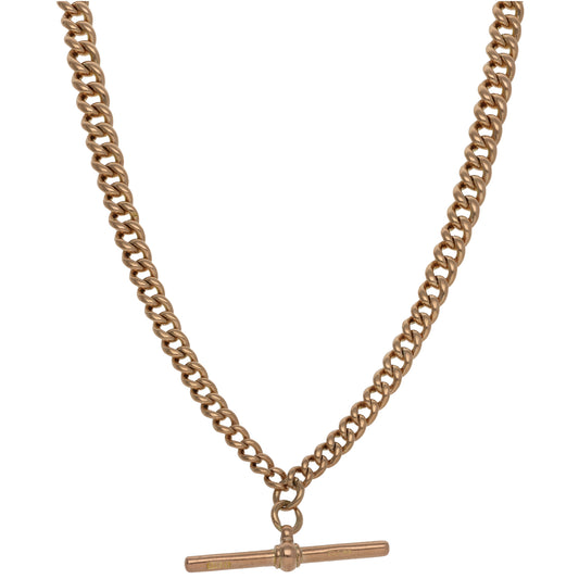9ct Rose Gold Curb Chain 18"